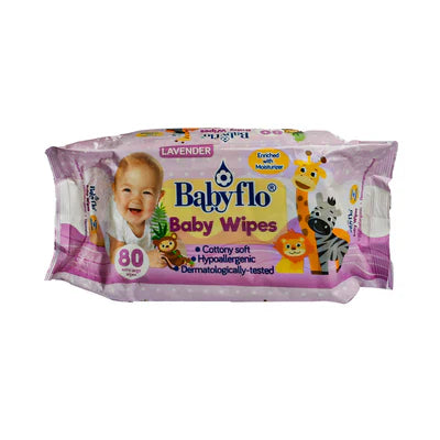 Babyflo Baby Wipes Lavender 80's