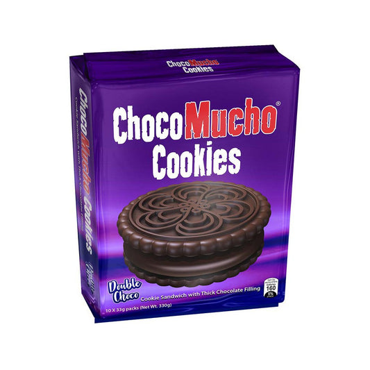 Choco Mucho Cookie Sandwich Double Choco 33gx10s
