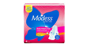 Modess Body Adapt Longs Ultra Thin Sanitary Napkins 4s