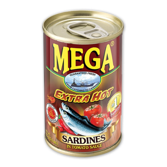Mega Sardines Extra Hot 155g Easy Open Can
