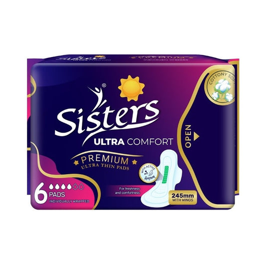 Sisters Sanitary Napkin Ultra Thin With Wings 6s